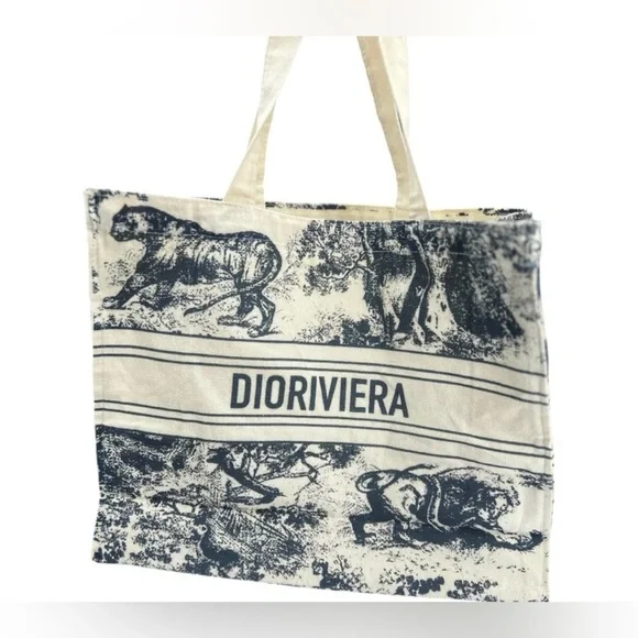 DIOR Diorviera Navy & White Tote - Picture 9 of 9